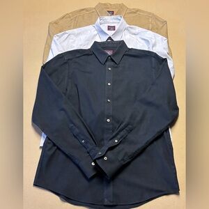 3 UNTUCKit Black and White Dress Shirts Large L